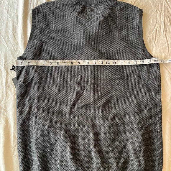 NWT Harrison Davis Men’s Knit Full-Zip Sweater Vest M Charcoal Grey - Picture 10 of 11
